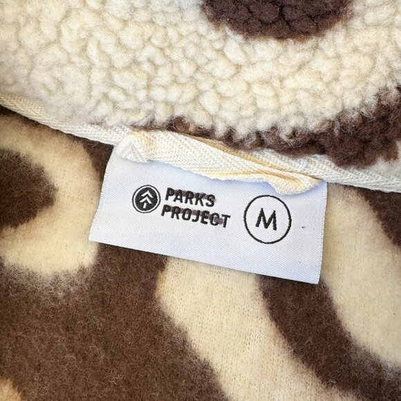 New Parks Project Urban Outfitters Geysers Trail Fleece Pullover Jacket Brown M - Picture 6 of 8